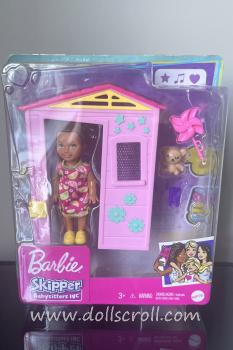 Mattel - Barbie - Skipper Babysitters Inc. - Toddler Girl & Pink Playhouse - кукла